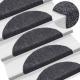   Self-Adhesive Stair Treads, 15 Pieces, 56x Light Brown, Semicircular