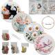 Embroidered Flower Cat Bird Rabbit Series Material Package