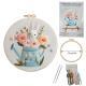 Embroidered Flower Cat Bird Rabbit Series Material Package