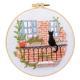 Cat Landscape Embroidery Kit Material Package