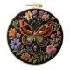 Embroidery Diy Butterfly Handmade Cloth Art Material Kit Kit
