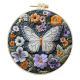 Embroidery Diy Butterfly Handmade Cloth Art Material Kit Kit