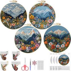Mountain Style Diy Embroidery Handmade Cloth Art Material Kit Sets Creative Handmade