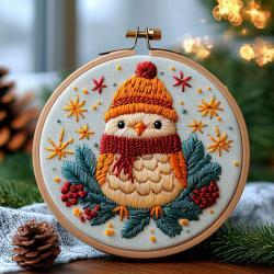 Christmas Winter Bird Suit Diy Material Package