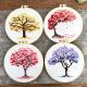 New English Beginner Embroidery Kit Tree Hanging Painting