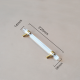 Long handle-brass + acrylic-224 holes-clear color-1 piece - Option1