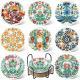 Diamond Art Drawing Coaster With Bracket, DIY Beautiful Pattern Diamond Art Coaster, Suitable For Adults And Beginners Diamond Drawing Kit, Diamond Kit Craft Supplies, Exquisite Gifts For Friends