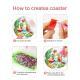 Diamond Art Drawing Coaster With Bracket, DIY Fruit Pattern Diamond Art Coaster, Suitable For Adults And Beginners Diamond Drawing Kit, Diamond Kit Craft Supplies, Exquisite Gifts For Friends