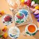 Diamond Art Drawing Coaster With Bracket, DIY Rose Pattern Diamond Art Coaster, Suitable For Adults And Beginners Diamond Drawing Kit, Diamond Kit Craft Supplies, Exquisite Gifts For Friends