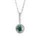 S925 Sterling Silver Moissanite One Carat Square And Round Pendant With Six-claw Snowflake Design
