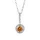 S925 Sterling Silver Moissanite One Carat Square And Round Pendant With Six-claw Snowflake Design