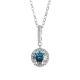 S925 Sterling Silver Moissanite One Carat Square And Round Pendant With Six-claw Snowflake Design