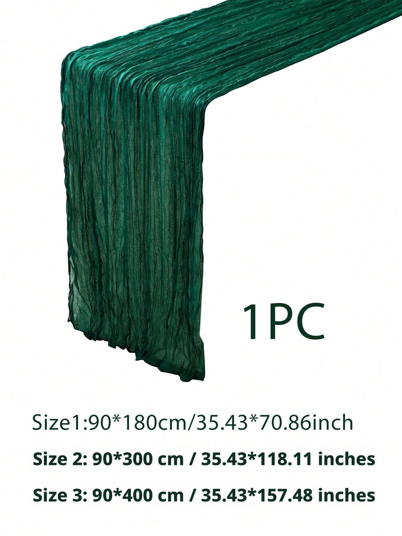 European mesh tablecloth-dark green-90 * 300cm-1 piece - Option1