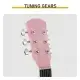 Pink 41-inch Dreadnought Barrel-shaped Cutaway Acoustic Guitar With Pick, Strings, Capo, Gig Bag, Tuner, Wrench Tool, And Shoulder Strap