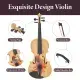 Professional 4/4 Full-Size Violin - Premium Sound, Durable & Lightweight Design With Complete Accessories, Exquisite Handcrafted Finish, Ideal Unique Gift For Musicians