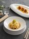 Irregular White Ceramic Dinner Plate