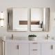 Gold 30  X36  Rectangular Bathroom Wall Mirror