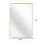 24x36 Inch Gold Metal Framed Rectangular Bathrrom Mirror For Wall. W2203P183175