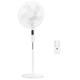 Remote Control Quiet Standing Fan, Oscillating Pedestal Fan With Adjustable Height, Timer And Multiple Modes For Bedroom Office