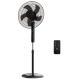 Remote Control Quiet Standing Fan, Oscillating Pedestal Fan With Adjustable Height, Timer And Multiple Modes For Bedroom Office