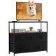 Tall Dresser Fabric Storage Tower ,Wooden Top For Kid Room, Closet, Entryway, Nursery