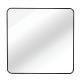 36in X 36in Inch Black Metal Framed Square Bathrrom Mirror For Wall.