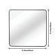 36in X 36in Inch Black Metal Framed Square Bathrrom Mirror For Wall.