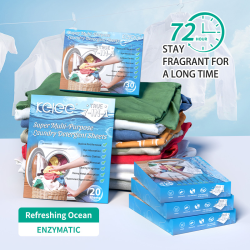 3-in-1 Color-Protecting Laundry Sheets Ultra-Concentrated Detergent & Scent Booster Strips The All-in-One Care