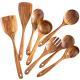 Long-handled Soup Spoon Wooden Strainer Non-stick Pot