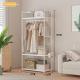 Simple Multi-functional Storage Rack With Universal Wheels For Coat Hangers