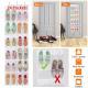 Over The Door Shoes Bag For Behind The Door 24-Pocket Crystal Clear Organizer 6-Layer Hanging Storage Shelf For Shoes Slippers Small Toys Closet Cabinet