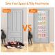 Over The Door Shoes Bag For Behind The Door 24-Pocket Crystal Clear Organizer 6-Layer Hanging Storage Shelf For Shoes Slippers Small Toys Closet Cabinet