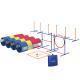 Dog Agility Training Equipment, 12-Piece Dog Obstacle Course with Adjustable Hurdle & Ring, 4 Tunnels, Weave Poles