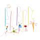 Cat Teaser Wand Toy With Shiny, Reflective Plastic Pieces