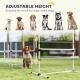 4 Piece Dog Agility Training Equipment for Dog Agility Course with Adjustable Height Jump Bars, Included Carry Bag, & Displacing Top Bar, White