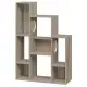 Cat Bookshelf Cabinet (Gray Oak), 8 Organized Storage Sections & Multiple Climbing Platforms