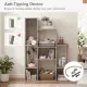 Cat Bookshelf Cabinet (Gray Oak), 8 Organized Storage Sections & Multiple Climbing Platforms