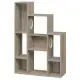 Cat Bookshelf Cabinet (Gray Oak), 8 Organized Storage Sections & Multiple Climbing Platforms