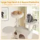 52" Tall Cat Tree Tower With Perches & Condos, Multi-Cat Playground With Scratching Posts (Beige)