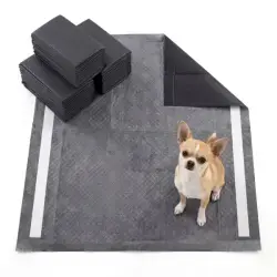 150 Pack Charcoal Dog Pee Pads 24"x24", 6-Layer Ultra Absorbent Pet Training Pads With Odor Control