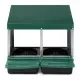 2 Compartment Roll Out Chicken Nesting Box With Plastic Basket, Egg Nest Box Chicken Laying Box Hens Chicken Coop Box, Green