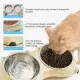 Macaron Pink-Dual Stainless Steel Pet Bowls, 600ml Each, Non-Slip, Dishwasher Safe For Small-Medium Pets