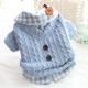 Dog Clothes Sweater Fake Two Pieces Fleece-lined Warm Cotton