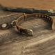 Retro Double-sided Cowhide Dog Collar Handmade Halter Positioning Tracking Anti-lost