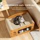56cm Double Layer Upgraded Cat Scratcher Sofa, TV Shape Cat Bed With 2 Teaser Balls, For Large Cats Up To 20lbs