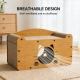 56cm Whisker Cat Shape Cat Scratcher Sofa, Wooden Cat Bed With Upper Scratcher & Lower Private Space, Cat Claw Care & Resting Toy