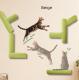Cat Scratching Post Self-Adhesive Wall Mounted, Space Savings