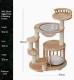 Solid Wood Space Capsule Bowl Cat Climbing Frame With Integrated Small Kitten Nest