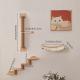 Wooden Cat Tree Wall-Mounted Solid Wood Scratching Post