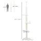 8.4 Floor to Ceiling Cat Tree, Adjustable Height, White